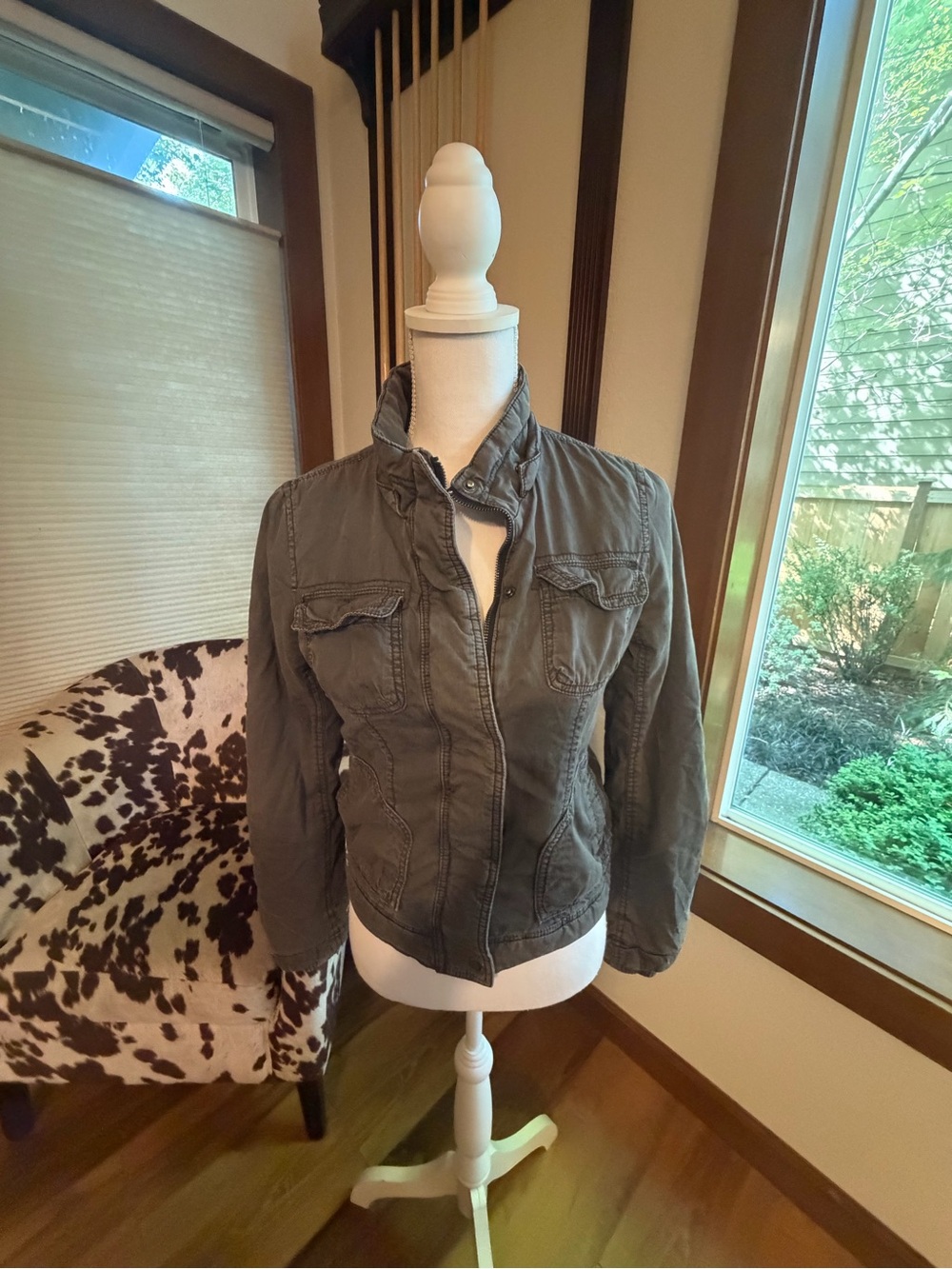 American Eagle Outfitters Olive Utility Field Jacket